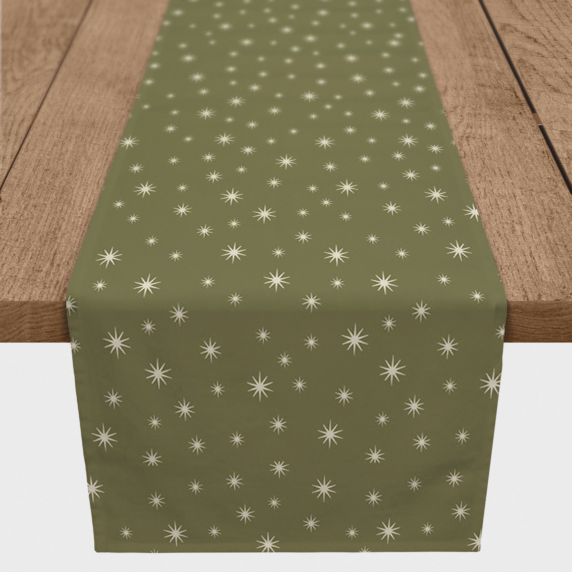 72" Green Twinkle Cotton Twill Runner